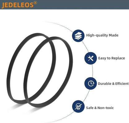 JEDELEOS Replacement Belts 562289001 AH20065 for Hoover Windtunnel T-Series Vacuum, 12.8x457 Flat Non-Stretch Belt Fits Model UH70105 UH70110 UH70120 UH70200 UH70202 UH70205 UH70210 UH72600, Pack of 2