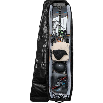 Db Journey Snow Roller Pro - Ski & Snowboard Bag with Wheels, Adjustable Length, Fits Helmet & Skis or Snowboard, Padded, Luggage Attachment System, 127L - Black Out