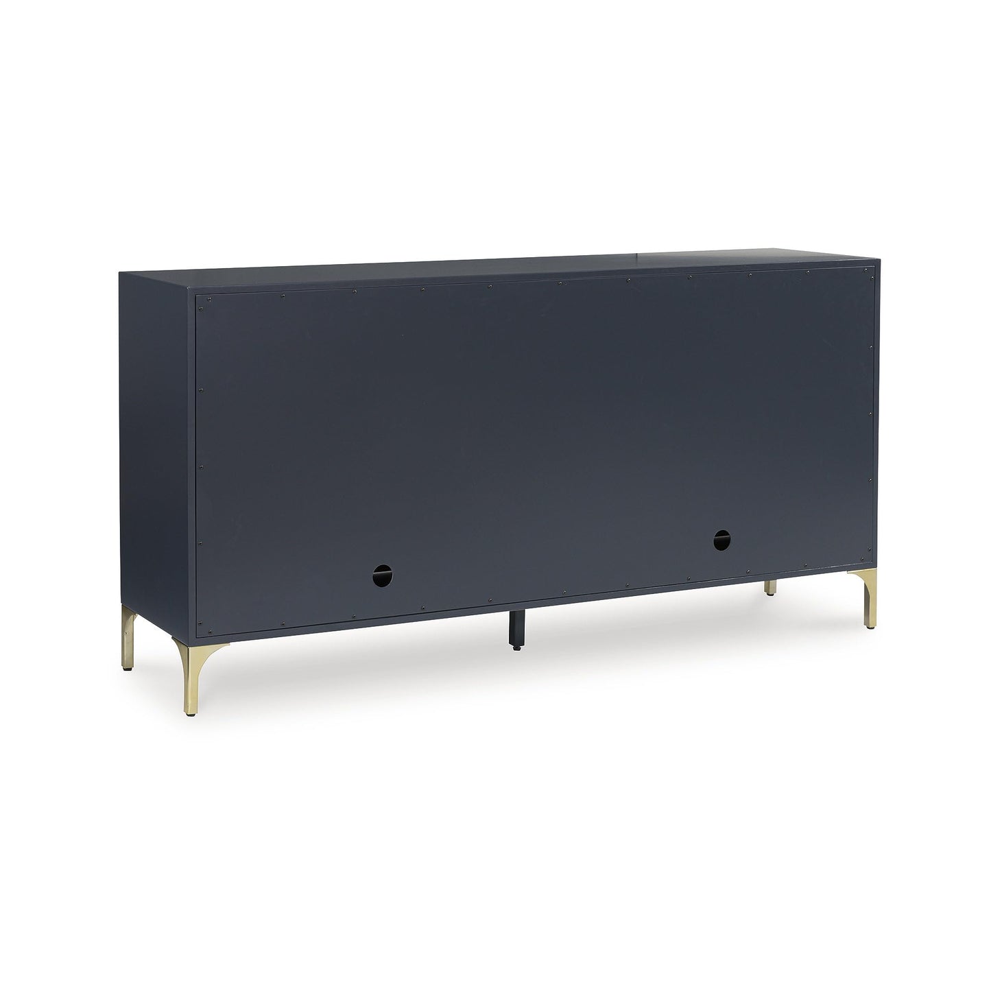 Signature Design by Ashley Loirwick Contemporary Accent Cabinet with Shelf and Geometric Pattern, Blue