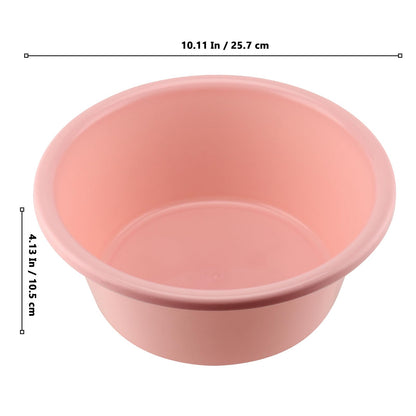 MUKLEI 12 Pack Round Plastic Wash Basin, 10x4 Inch Portable Small Plastic Washtub, Stackable Dish Tub for Home Kitchen Camping Outdoor Indoor