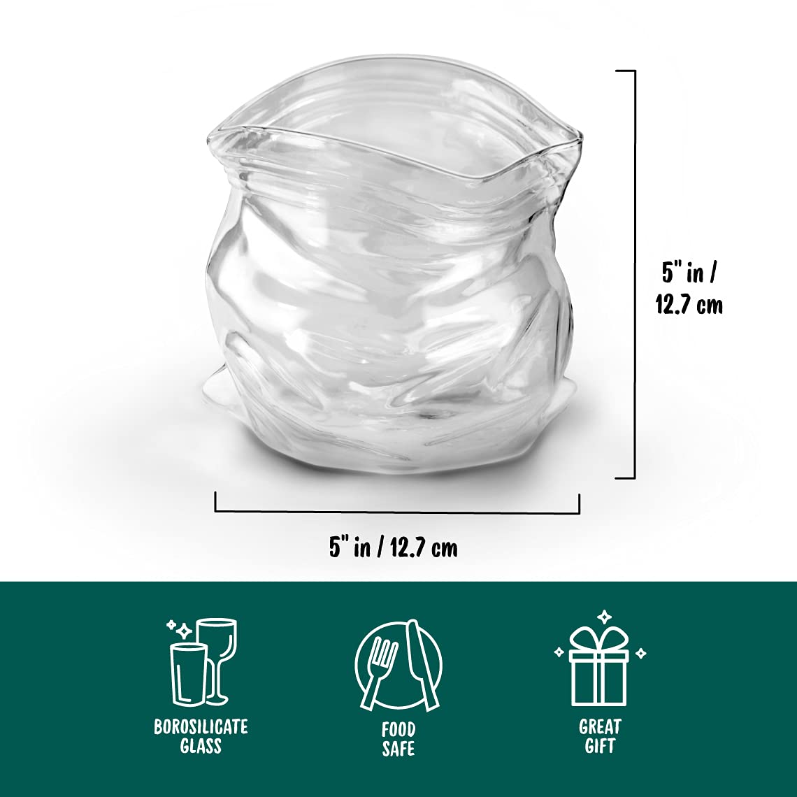 Genuine Fred UNZIPPED Hand-Blown Glass Bowl, One Size