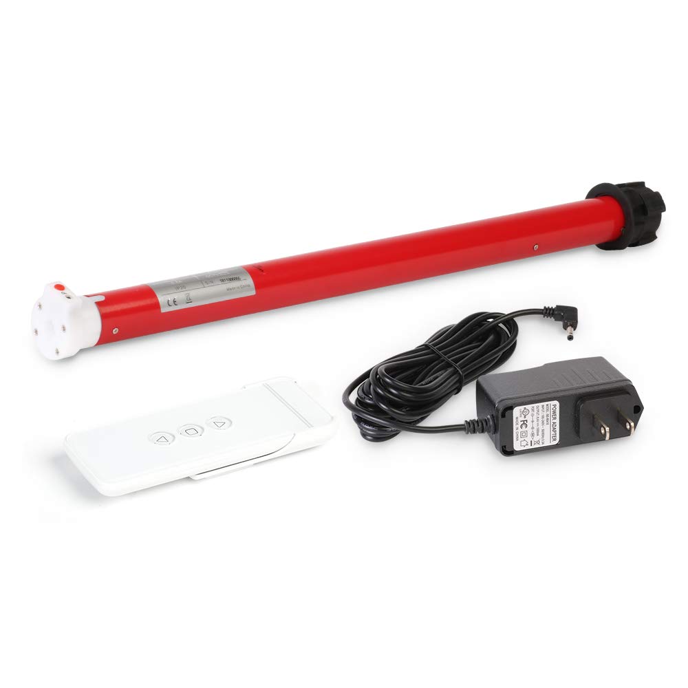 Rollerhouse Rechargeable Wireless Tubular Roller Shade Motor Kit, with Remote Control for Motorized Electric Roller Blind Shades, 1.5 inch Tube