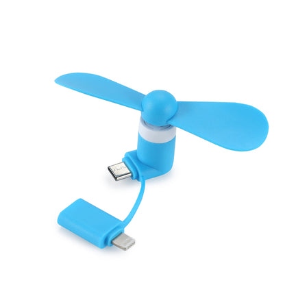 DNTESR Mini Cell Phone Fan 2-in-1 Fan Compatible for iPhone, iPad, Android Smartphone,Tablet - Colorful and Powerful- Cell Phone Summer Accessories (6-Pack)