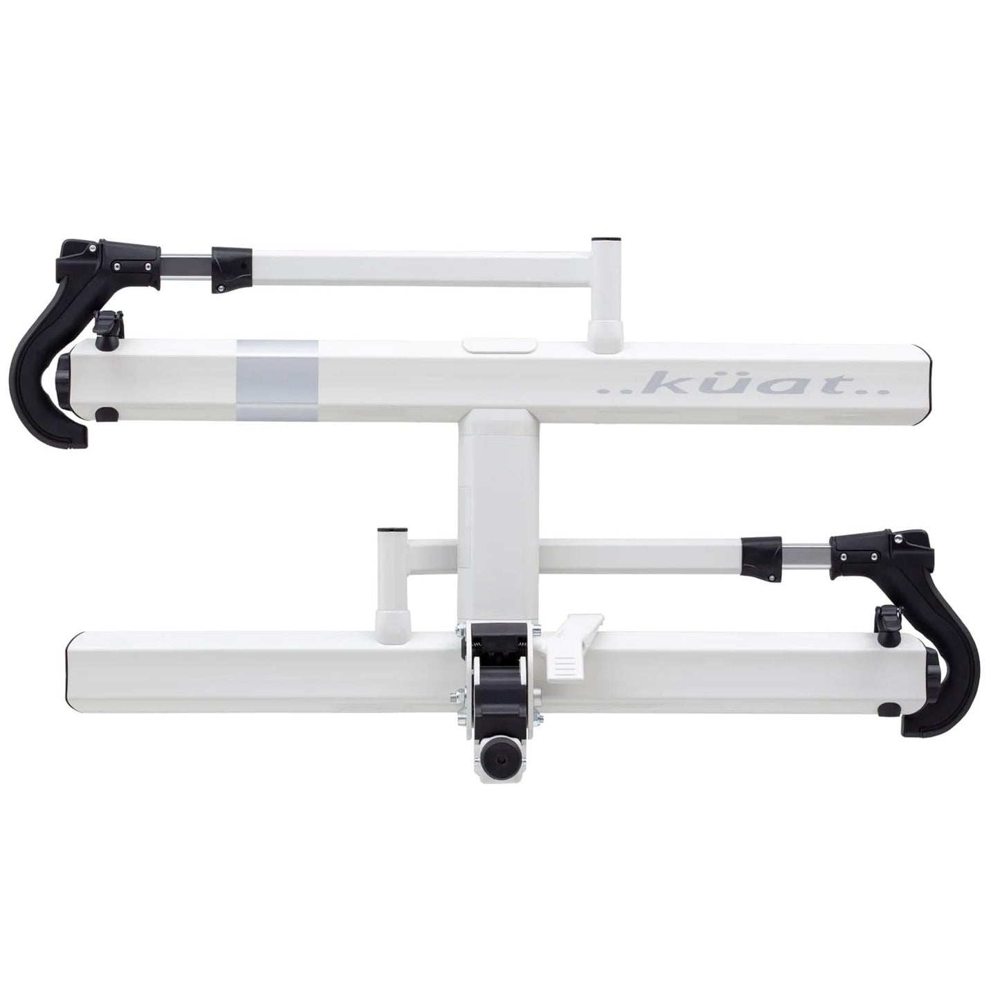 KUAT Sherpa 2.0 Durable Lightweight Aluminum Compact 2 Bike Transporting Hitch Rack with Cable Lock & Foldable Tire Cradles | Capacity - 40 Lbs per Tray, Pearl & Silver Anodize, 2"