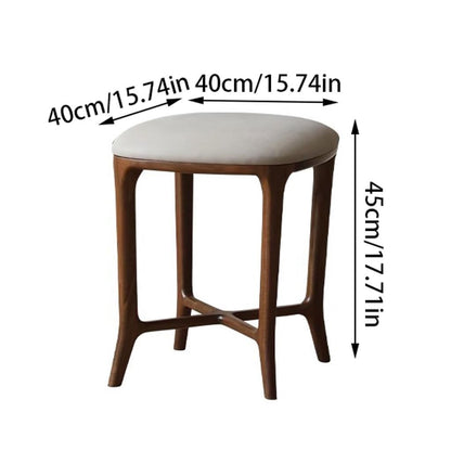 ASWAD Vanity Stools Solid Wood Dressing Stool, Soft Bag Stool, Bedroom Dining Table Stool, Household Simple Picnic Stool, Wooden Stool Small Footstool