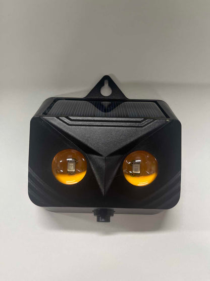 Solar Animal Repeller: Ultrasonic Coyote Deterrent Outdoor with Red Predator Lights - Effective Deer Repellent for Garden & Farm - Nocturnal Predator Deterrent