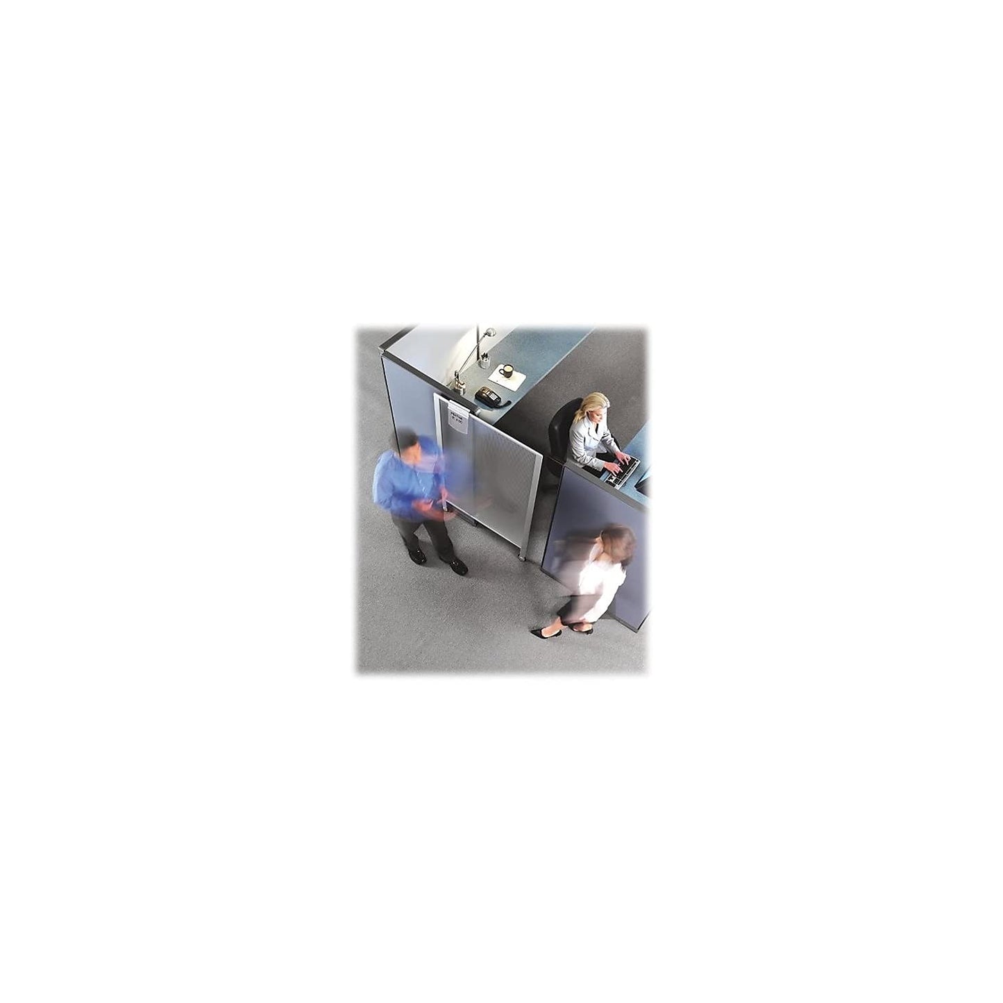 Quartet Privacy Screen, 64" x 38" Translucent Portable Wall Divider, Adjustable Height, Sturdy Aluminum Frame on Wheels, Includes Attachable White Board (WPS2000)