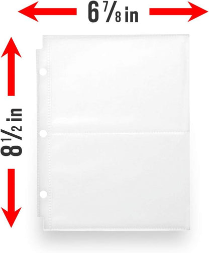 Recipe Card Protectors, 8.5x6.8 Inch Sleeves for Mini Binders, 30 Count, 4x6 Index Card Refill Sheets