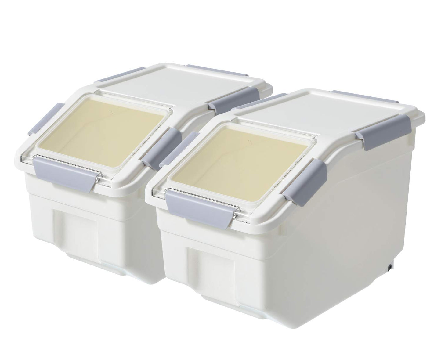 CITY BABY 2 Pack Airtight Flour Storage Container With Scoop,Dry Food, Sugar, Baking Supplies,Rice Container Set -BPA Free- Pet Food Storage Container,Dog Cat Birds Food Bin(13LB)