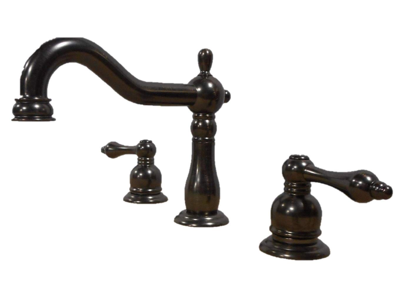 SimplyCopper 19" Oval Rustic COMBO Copper Bath Sink with Daisy Drain & 2-Handled Faucet in ORB