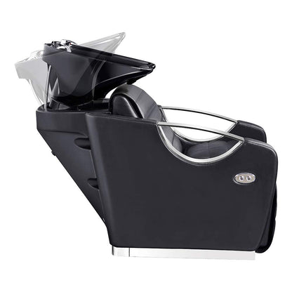 Dir Salon Shampoo Backwash Unit, Hair Salon Shampoo Station with Tilting Sink Victoria, Black