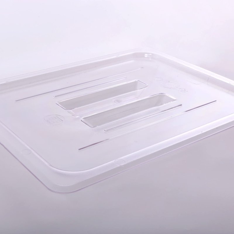 6-Pcs Food Pan Lid Half Size Clear Polycarbonate Hotel Pan Cover with handle