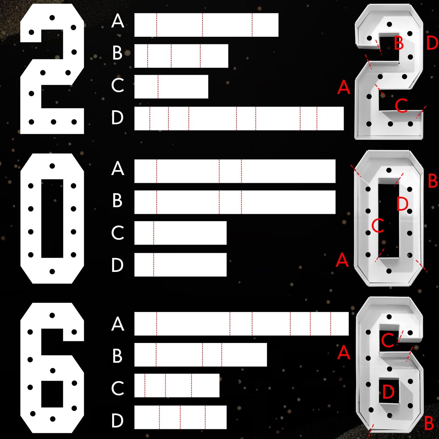 Grinsvalley Large 2026 Graduation Decorations - 2.68ft Class of 2026 LED Marquee Light up Numbers and Letter for Graduation Congrats Grad Party Supplies for Preschool High School College