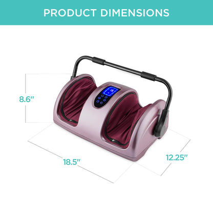 Best Choice Products Heated Shiatsu Foot Massager for Pain Relief, Plantar Fasciitis, Neuropathy, Blood Circulation w/Compact Design - Burgundy