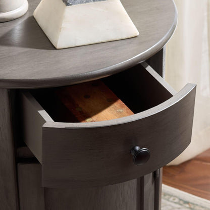 SAFAVIEH Furniture - Tabitha 1-Drawer Accent Table - Black - Solid Wood - Farmhouse Storage Design - Ideal for Living Room, Entryway, Home Office, 17.7"W x 17.7"D x 26"H - Fully Assembled (AMH5712H)
