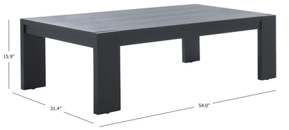 SAFAVIEH Couture Collection Nikole Black Rectangle Coffee Table