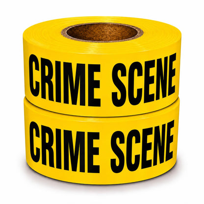 ATERET Crime Scene Do Not Cross Tape 2 Pack 3 inch x 1000 feet, Hazard Safety Tape, Construction Tape for Danger/Hazardous Area, Ideal Use for Halloween Decorations, Party, Work-Site