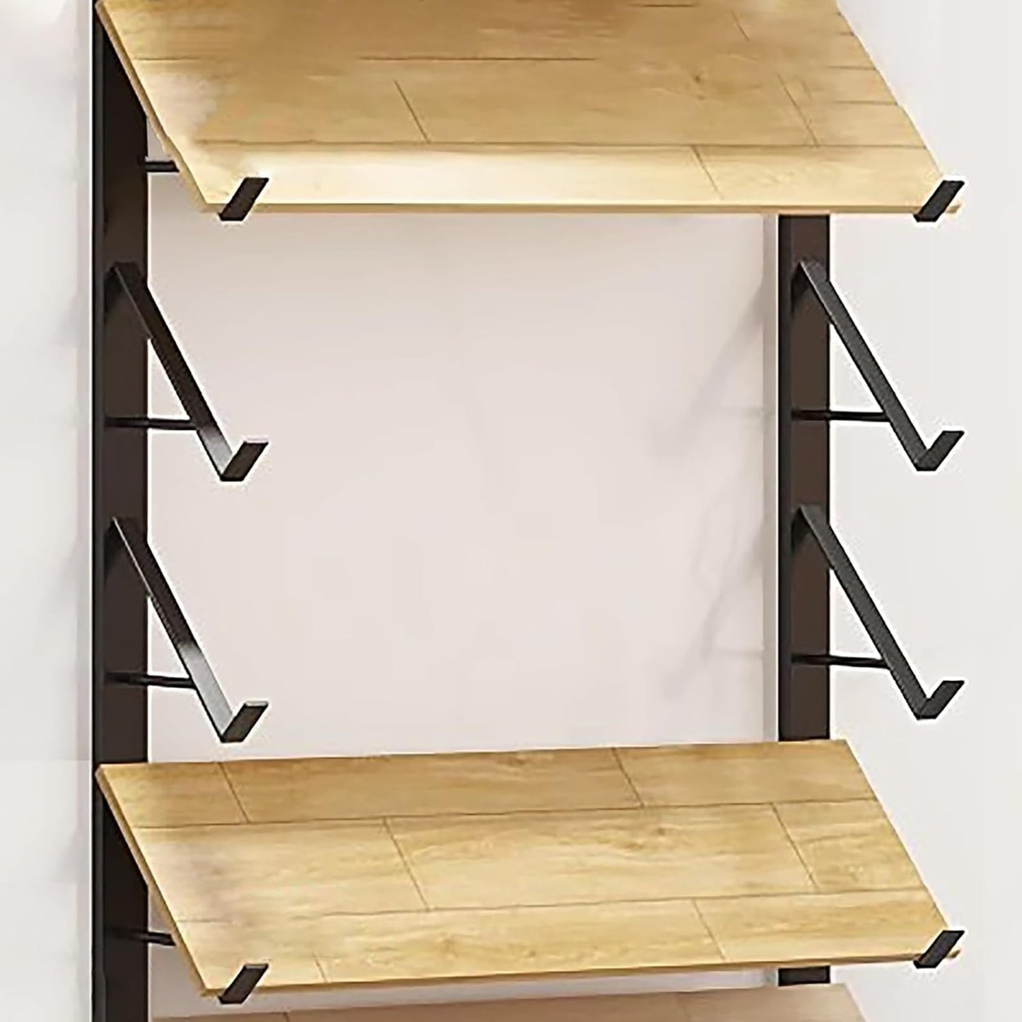 Floor Tile Sample Rack,Heavy Duty Wall-Mounted Tile Display Stand, Large Wooden Ceramic Sample Rack, 10.5x140cm Black Floating Shelf - Perfect for Showrooms, Retail, and Home Decor