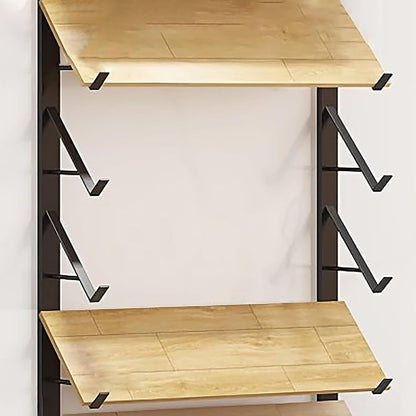 Floor Tile Sample Rack,Heavy Duty Wall-Mounted Tile Display Stand, Large Wooden Ceramic Sample Rack, 10.5x140cm Black Floating Shelf - Perfect for Showrooms, Retail, and Home Decor