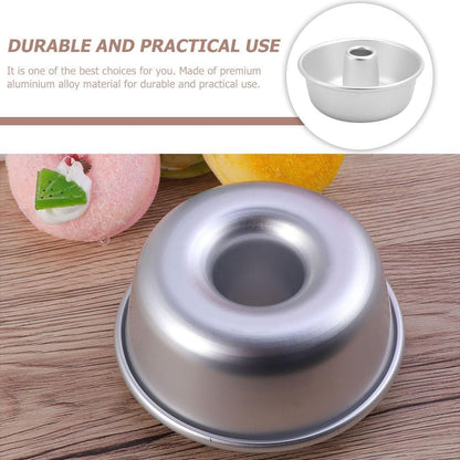 Luxshiny Angel Food Cake Pan, Pound Tube Pan, Non-stick Baking Tin, Cake Mold for Chiffon Cake, Bakeware 9.4CM
