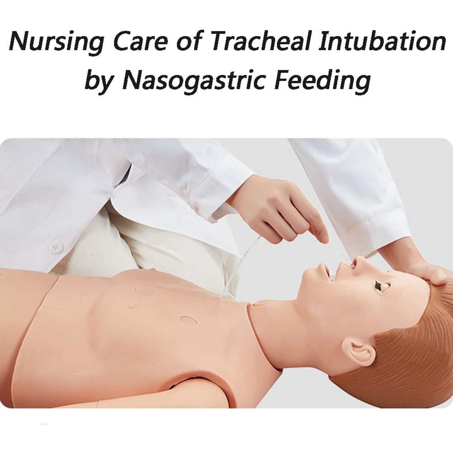 Medical Mannequin for Training, Patient Care Medical Manikin -Body Anatomical Patient Care Skills Model with Hospital Gown and Replace Module for Nursing Medical Training Teaching Pratice(Male)