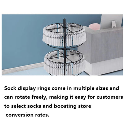 Retail Organizer Stand, Metal, Round Rotating Sock Display Rack, Commercial Clothing Store Shelf, for Handbags, Wreaths, Hats, Scarves, Jewelry & Crafts, 3/4/5/6/7 Layers(Gold,6th Floor)