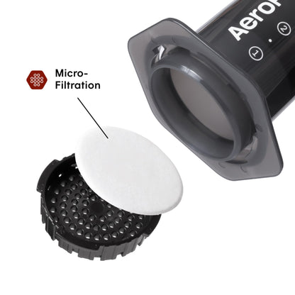 AeroPress Original Coffee and Espresso-style Maker, Barista Level Portable Coffee Maker with Chamber, Plunger, & Filters, Quick Coffee and Espresso Maker