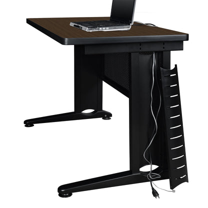 Regency Fusion 66 x 72 in. L Shaped Desk with Double Pedestal Drawer Unit- Neo Walnut