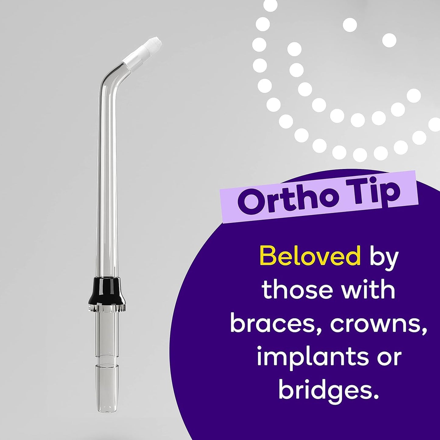 BURST Electric Water Flosser Replacement Tips (Classic/2 Pack) | for Fresh Breath & Healthy Gums | Plaque Removal Between Teeth, Braces & Dental Work