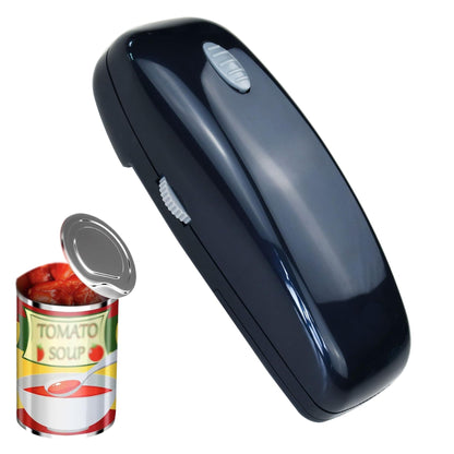 Black One Touch Electric Can Opener with Smooth Edge, Kitchen Gadget Automatic Can Opener for Seniors with Arthritis, Food Safety Battery Operated Can Opener for Almost All Can Sizes