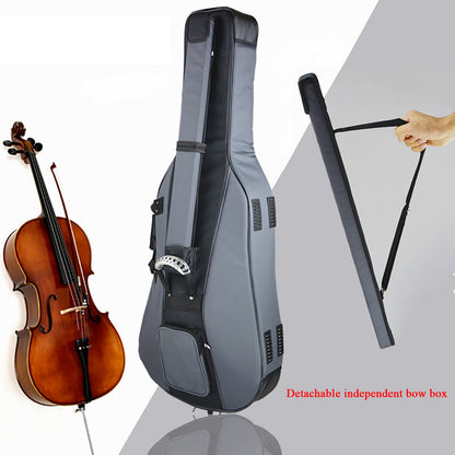 Cello Gig Bag 4/4 Full-Size, Padded, High Strength Double Shoulder Cello Bag (A)