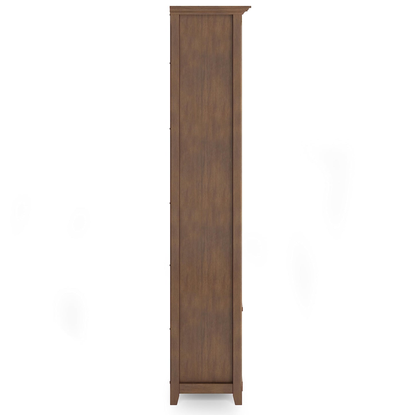 SIMPLIHOME Amherst Bookcase - 70 inch Tall 5-Shelf Solid Wood Bookshelf in Rustic Natural Aged Brown, Transitional Storage for Living Room, Study or Office with Adjustable Shelves and Tapered Legs