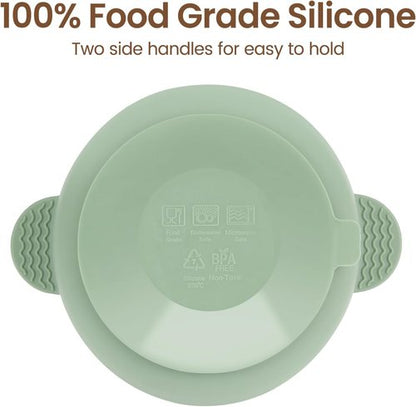 Eascrozn Baby Bowls - 3 Pack Suction Bowls for Toddlers | BPA-Free Silicone, Dishwasher & Microwave Safe, Multicolor