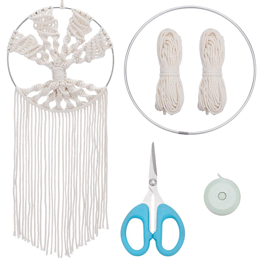 FREEBLOSS Tree of Life Macrame Kit for Beginners DIY Macrame Wall Hanging Tapestry Boho Home Decor for Living Room Bedroom, with Instructions