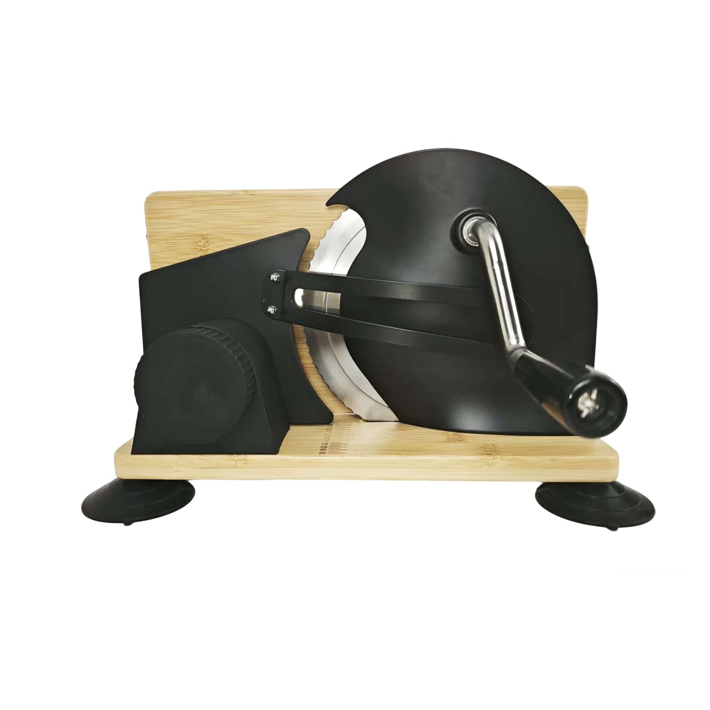 Sourdough Bread Slicer Machine Adjustable Thickness Stainless Steel Blade Bread Sourdough Cutter with 6 Large Suction Cups Foldable Compact Design Non-Slip Base for Homemade Bread Slicing (Black)