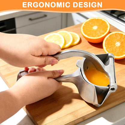Aluminum Alloy Fresh Fruit Juice Extractor,Hand Juicer Squeezer Lemon Juicer Manual Hand Press with Ergonomic Grip For Orange Citrus Lime Grapefruit With 4filt er bag(Silver,Size:20 * 12 * 10cm)