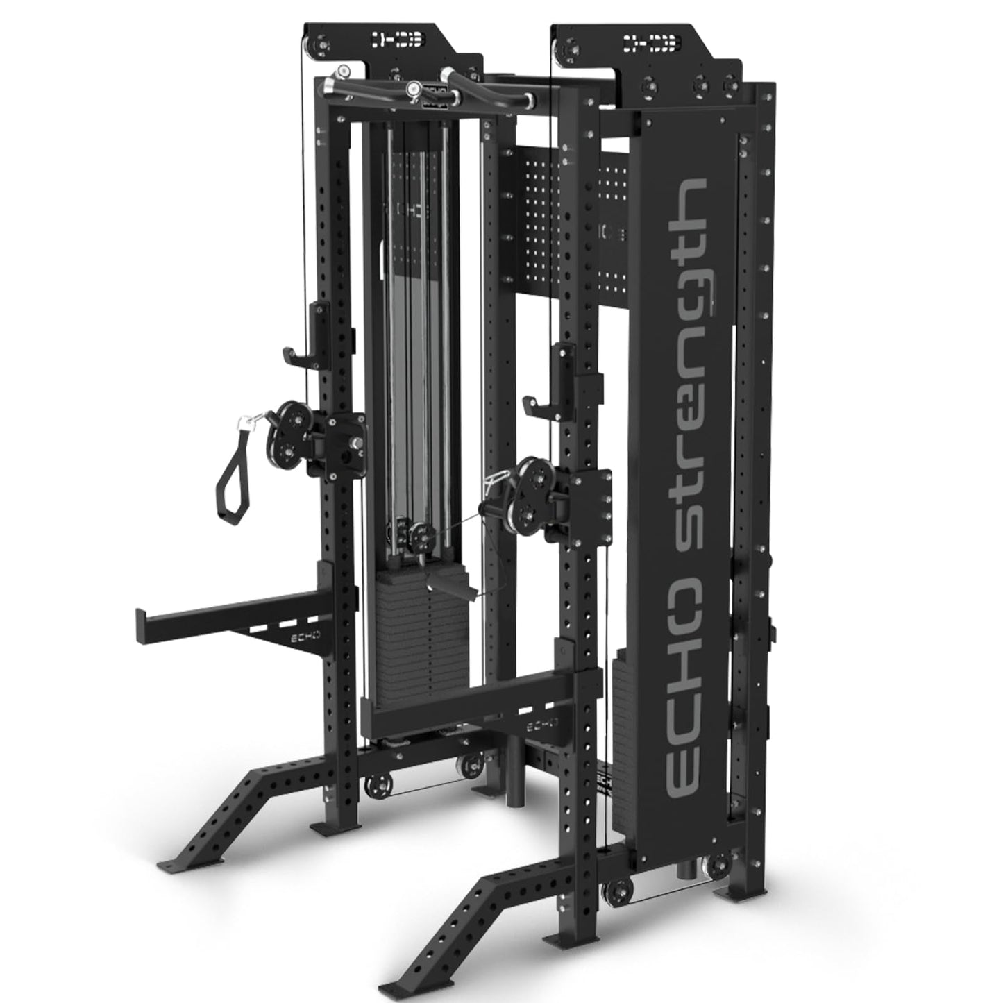 Commercial Functional Trainer Cable Machine with Dual Weight Stacks Power Cage Squat Rack Cable Crossover Exercise Machine with Pulley System All in One Home Gym Systems, Functional Trainer(Model A)