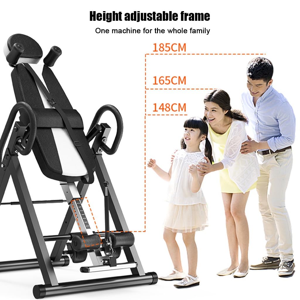 MAgiLL Foldable Inversion Table, Deluxe Heavy Duty Therapeutic Inversion Table 330LBS Weight Capacity Inverted Table Relieve Back Pain