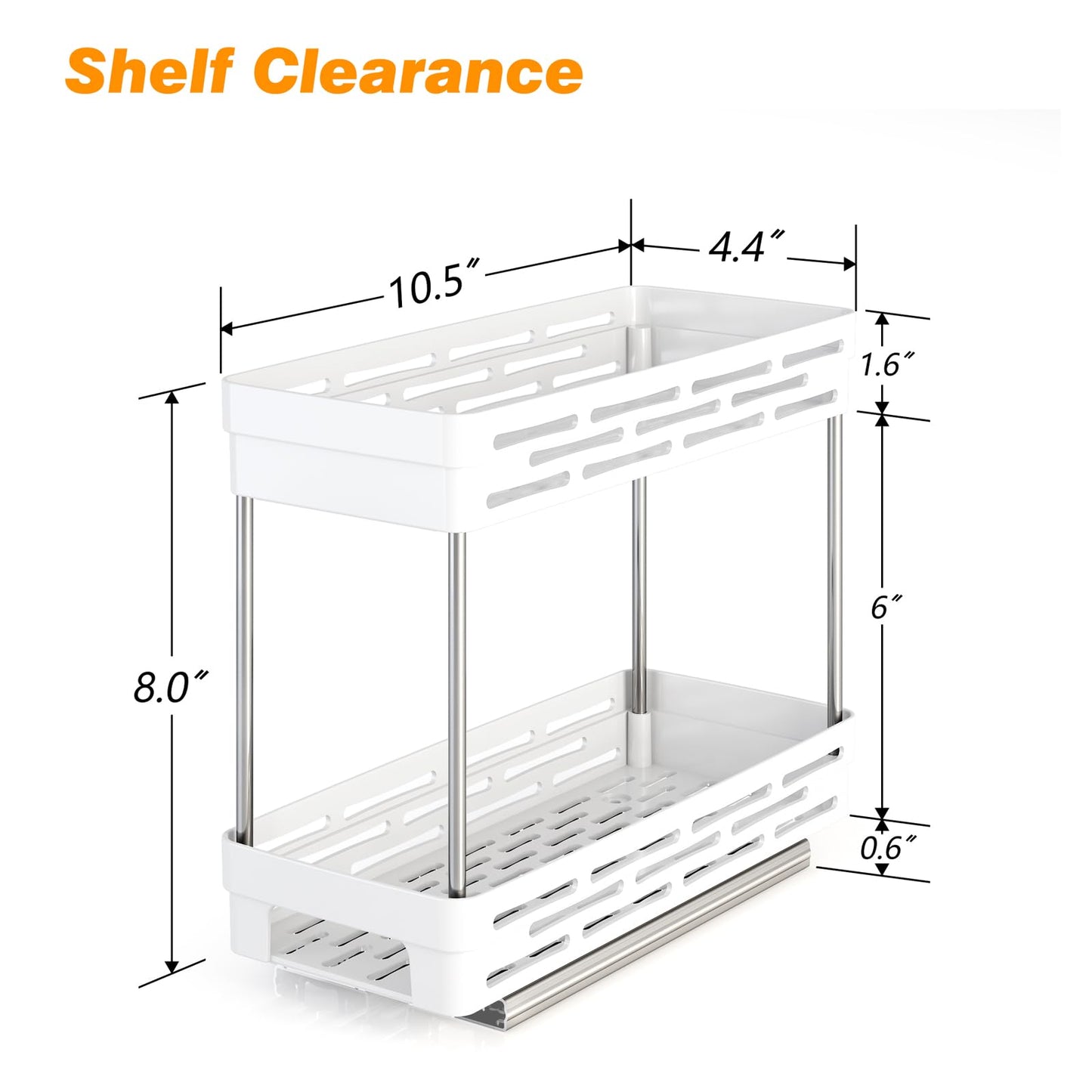 Pull Out Spice Rack Organizer for Cabinet, 3 Packs Slide Out Spice Racks Organizer, Spice Cabinet Organizers, Cabinet Size Need:12'' Highx11'' Deepx5'' Wide,Each Tier Hold 10 Spice Jar - 2 Tier, Black