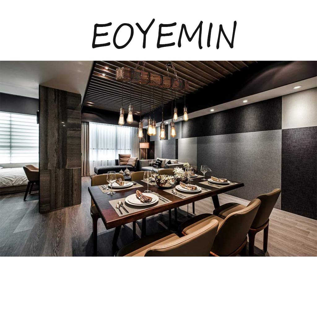10-Lights Rustic Chandelier Wooden Retro Pendant Light Industrial Suspension Light Wood Chandelier -line can be Adjusted Freely