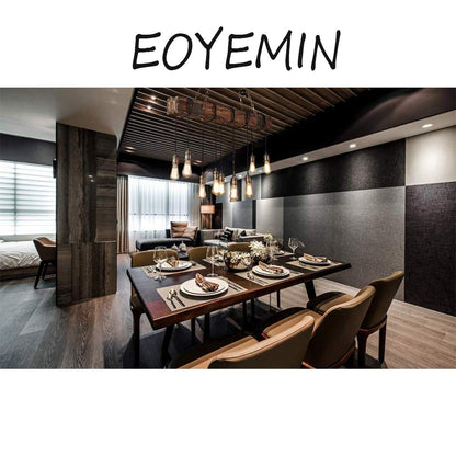 10-Lights Rustic Chandelier Wooden Retro Pendant Light Industrial Suspension Light Wood Chandelier -line can be Adjusted Freely