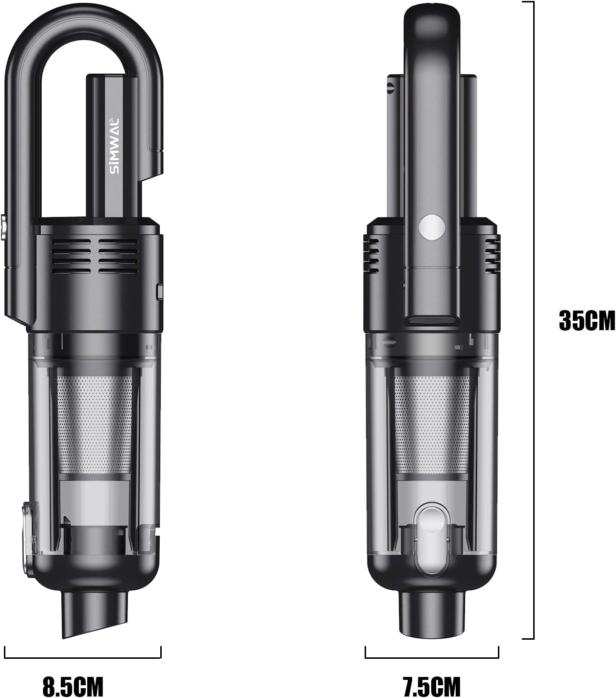 Handheld Car Vacuum Cleaner Cordless, 9500PA Powerful Suction, Lightweight Wireless Mini Vacuum with LED Light for