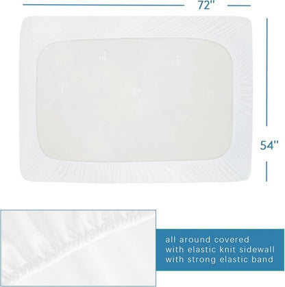 Full Terry Mattress Protector by Sleeper Sofa - Waterproof & Ultra Soft Fitted Cover | 54''x72'' Up to 8'' Depth