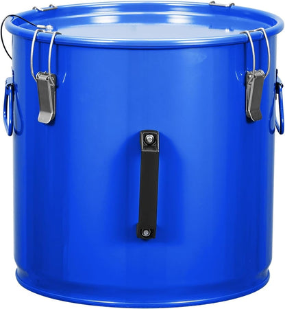Fryer Grease Bucket 8 Gal, Oil Disposal Caddy, Steel Fryer Oil Bucket With Rust-Proof Coating, Oil Transport Container for Hot Cooking Oil Container With Lid & Lock Clips & Filter Bag