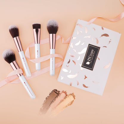 DUcare Makeup Brushes Set Professional 27Pcs Makeup Brushes Premium Synthetic Kabuki Foundation Blending Face Powder Blush Concealers Eye Shadows Make Up Brushes Kit White