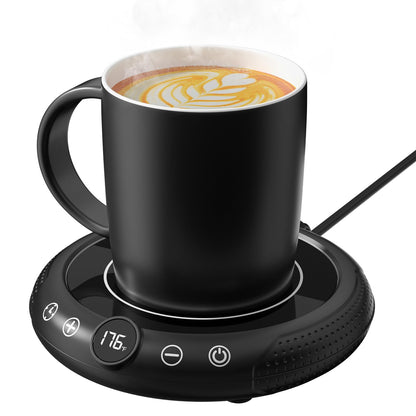 Coffee Mug Warmer with Mug Set - Cup Warmer for Desk Auto Shut Off, Smart Electric Beverage Heater for Coffee, Tea, Water, Milk and Coco, 8 Temperature Settings & 1-12H Timer, Gifts for Coffee Lovers