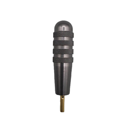 Cigar Prop Lighter Bleed Tool –Gun Metal Grey- Aluminum Body with Brass Tip for Air Removal in Butane Torch Lighters – Made in the USA – Durable and Easy to Use