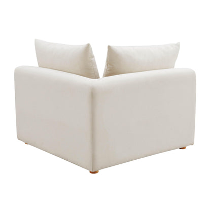 Tov Furniture Hangover Cream Linen Modular Corner Chair