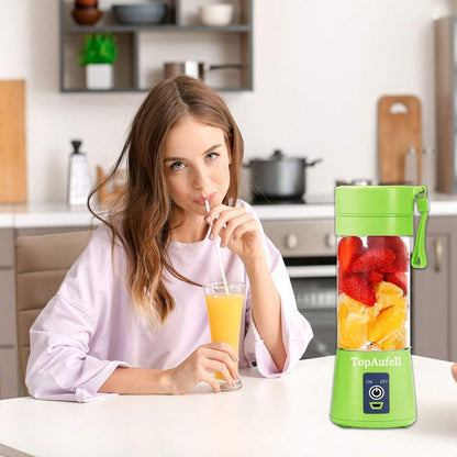 Portable Blender, 380ML Mini Mixer for Smoothies and Milkshakes, USB Rechargeable, Handheld, Green