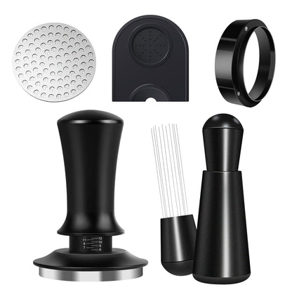 Fosinsee Espresso Accessories Kit 51mm, Coffee Tamper Set with Espresso Tamper, WDT Tool, Espresso Tamper Mat, Espresso Dosing Funnel, Puck Screen, Espresso Tools for 51mm Coffee Machine Accessories